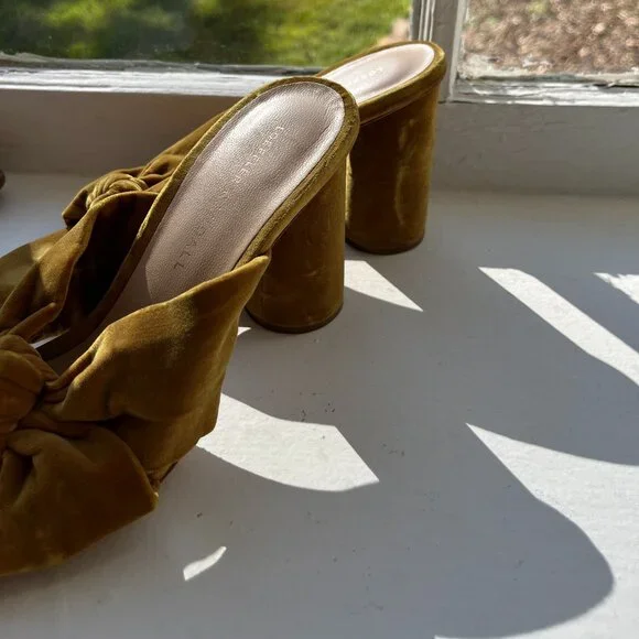 LOEFFLER RANDALL - US 7.5 - Suede Olive Heels - $50 - Picture 2 of 3
